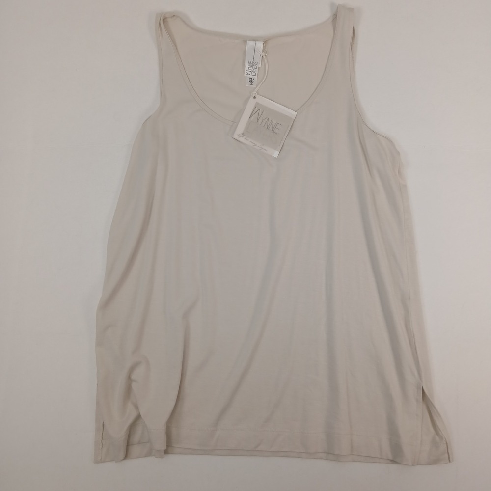 NWT‎ Wynne Layers Tank Top Womens Large Beige Sleeveless Lightweight Viscose